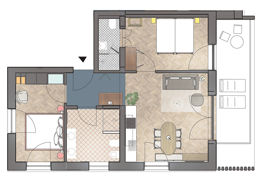 Skizze Ferienwohnung Eliza