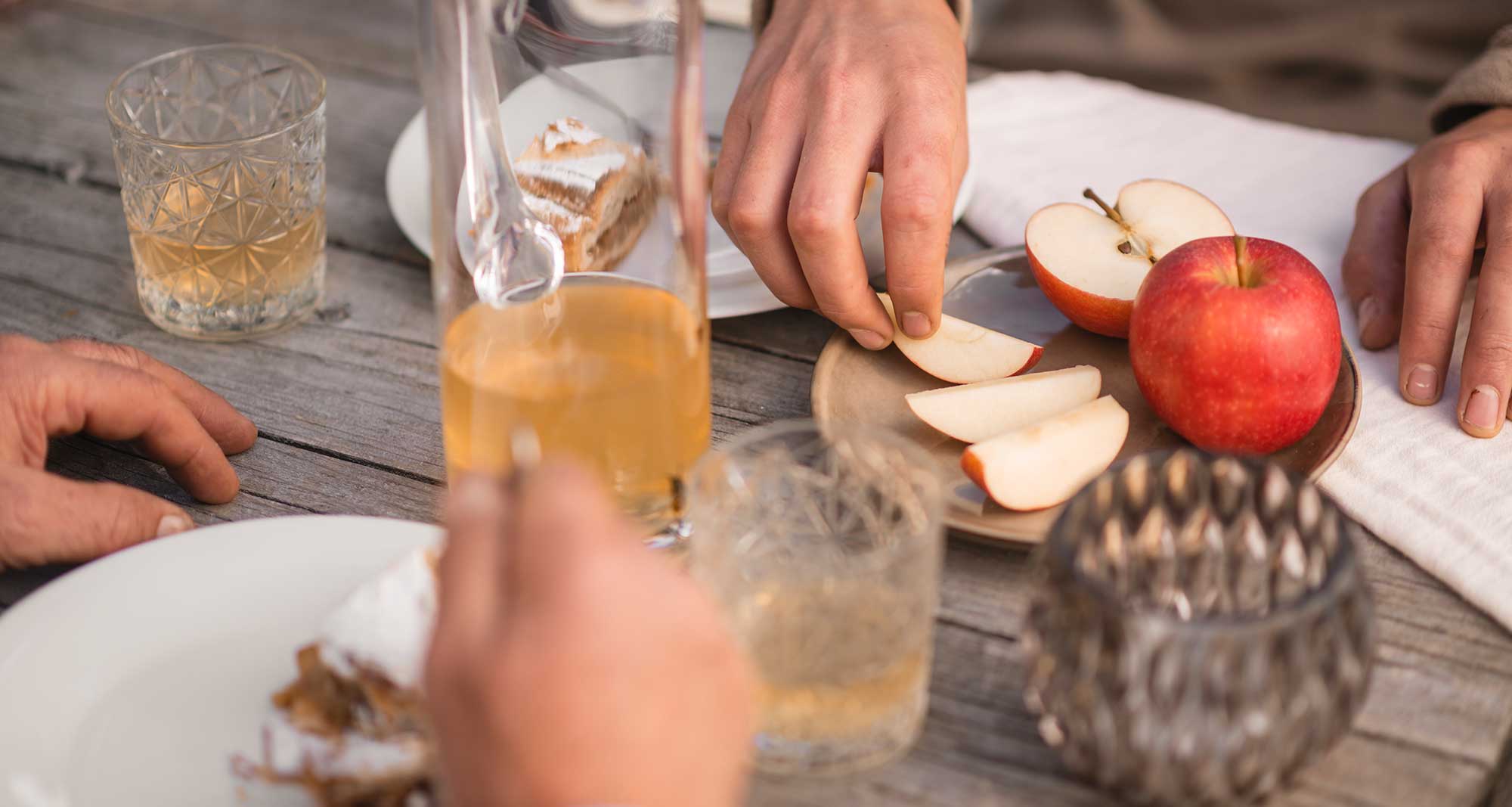 Südtiroler Äpfel, Apfelsaft und Strudel